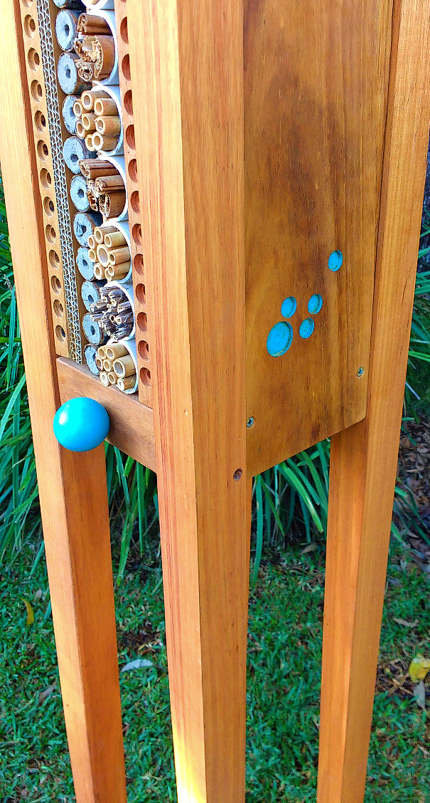 bee tower australian native bees bee box recycled hardwood
