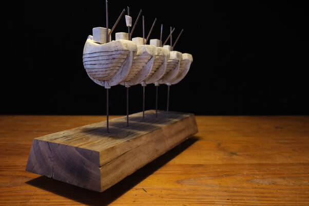 the tuna fleet fishing boat sculpture australia huskisson recycled hardwood brandt noack