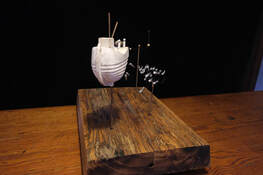 south coast new south wales australia fishing long lining recycled hardwood sculpture, brandt noack