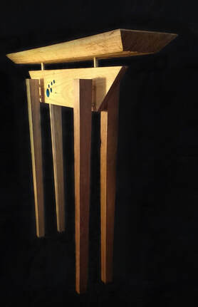 skinny narrow hall table recycled hardwood